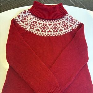 Talbots Christmas Sweater sz XL cotton and mohair!